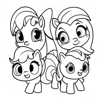 Pagina Para Colorear De Amigos Lindos De My Little Pony Cutie Mark Crew 61177-50729