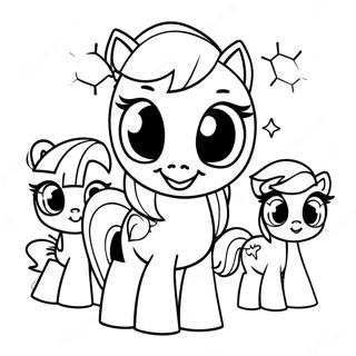 Pagina Para Colorear De Amigos Lindos De My Little Pony Cutie Mark Crew 61177-50730