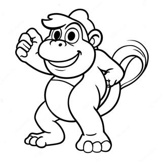 Dixie Kong Páginas Para Colorear