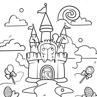 Pagina Para Colorear Del Castillo Colorido De Candyland 61207-50755