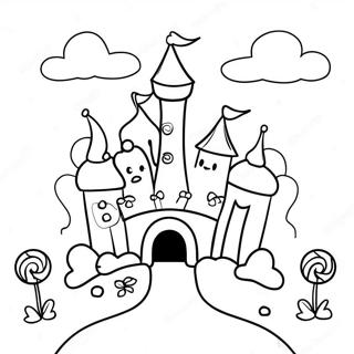 Pagina Para Colorear Del Castillo Colorido De Candyland 61207-50756