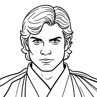 Pagina Para Colorear De Anakin Skywalker En Tunicas De Jedi 61237-50785