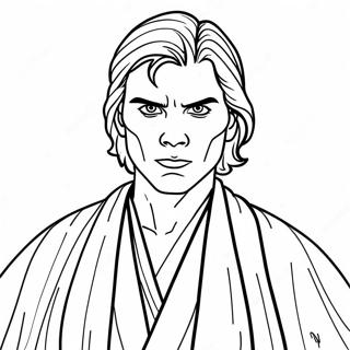 Pagina Para Colorear De Anakin Skywalker En Tunicas De Jedi 61237-50786