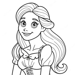 Pagina Para Colorear De Rapunzel Encantadora 61327-50854