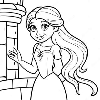 Pagina Para Colorear De Rapunzel Encantadora 61327-50855