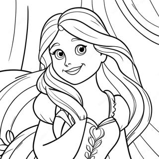 Pagina Para Colorear De Rapunzel Encantadora 61327-50856