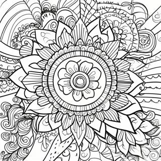 Pagina Para Colorear De Un Mandala Relajante 61347-50866