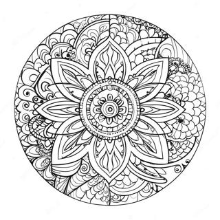 Pagina Para Colorear De Un Mandala Relajante 61347-50868