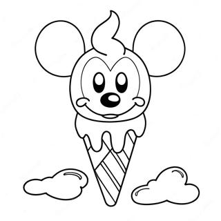 Pagina Para Colorear De Un Cono De Helado De Mickey Mouse 61416-50914