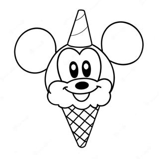 Pagina Para Colorear De Un Cono De Helado De Mickey Mouse 61416-50915