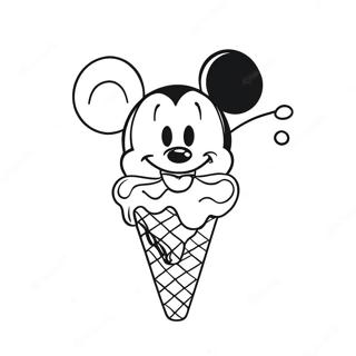 Pagina Para Colorear De Un Cono De Helado De Mickey Mouse 61416-50916