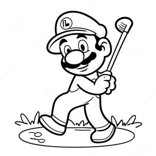 Mario Golf Páginas Para Colorear