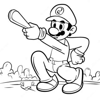 Pagina Para Colorear De Luigi Balanceando Un Palo De Golf 61437-50930