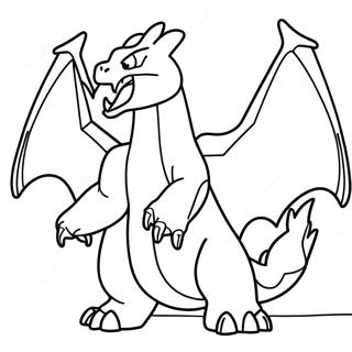 Pagina Para Colorear De Charizard Gigantamax En Llamas 61447-50940