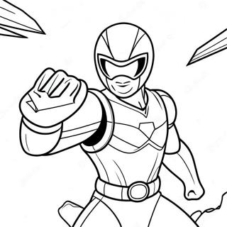 Pagina Para Colorear Del Ranger Rojo De Beast Morphers En Accion 61457-50953