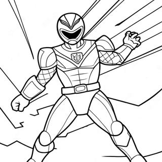 Pagina Para Colorear Del Ranger Rojo De Beast Morphers En Accion 61457-50956