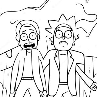 Pagina Para Colorear De La Aventura De Rick Y Morty 61467-50959