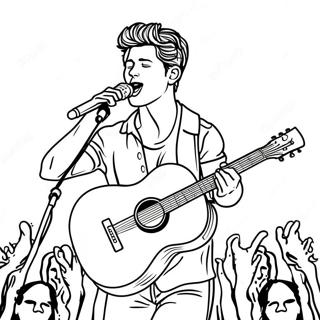 Pagina Para Colorear De Shawn Mendes Cantando En El Escenario 61497-50980