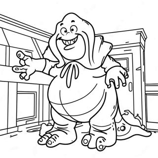 Slimer En Una Casa Embrujada Pagina Para Colorear 61587-51058