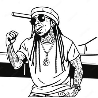 Lil Wayne En Concierto Pagina Para Colorear 61597-51061