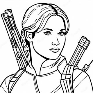 Katniss Everdeen Páginas Para Colorear