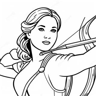 Valiente Katniss Everdeen En Accion Pagina Para Colorear 61637-51094