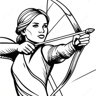 Valiente Katniss Everdeen En Accion Pagina Para Colorear 61637-51095