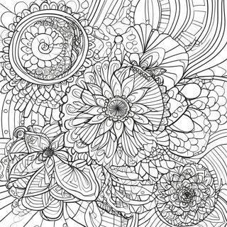 Pagina Para Colorear De Patrones Intrincados De Spirograph 61667-51117