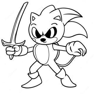 Excalibur Sonic Páginas Para Colorear