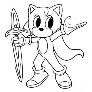 Pagina Para Colorear De Excalibur Sonic En Accion 61717-51158