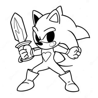 Pagina Para Colorear De Excalibur Sonic En Accion 61717-51159