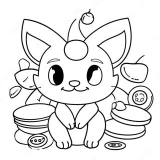 Pagina Para Colorear De Meowth Lindo Con Monedas 61807-51232