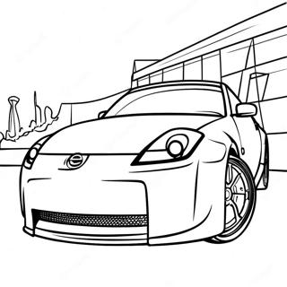 Pagina Para Colorear Del Elegante Nissan 350z 61947-51338