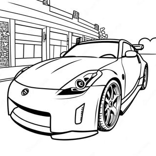 Pagina Para Colorear Del Elegante Nissan 350z 61947-51340