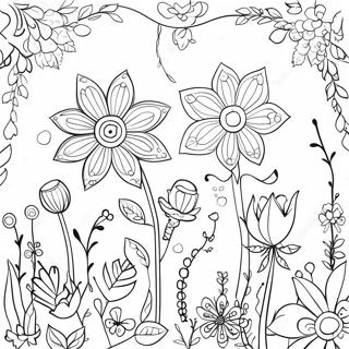 Pagina Para Colorear De Flores Caprichosas En El Jardin Secreto 62077-51454