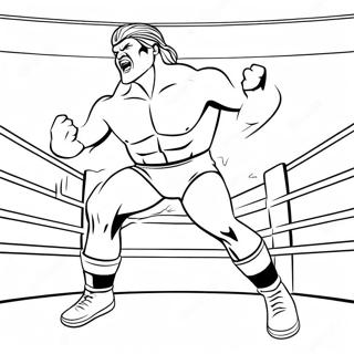 Pagina Para Colorear De Luchador De Wwe Saltando Sobre Oponente 62147-51498