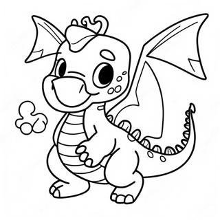 Pagina Para Colorear De Un Dragon De Deseos Magico Volando 62228-51553