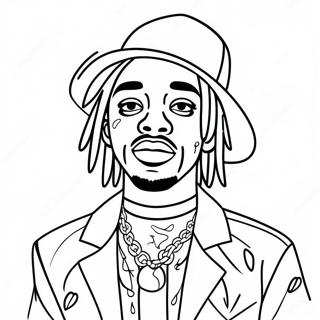 Pagina Para Colorear De Lil Uzi Vert Con Atuendo Elegante 62308-51632