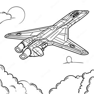 Pagina Para Colorear Del B2 Bomber Volador Sigiloso 62428-51720