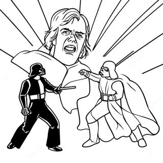 Pagina Para Colorear De La Epica Batalla Entre Luke Skywalker Y Darth Vader 62467-51742