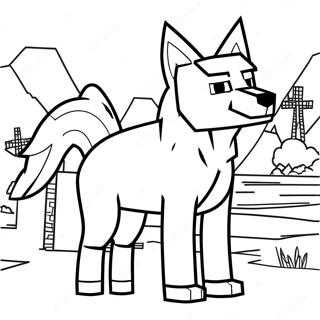 Lobo De Minecraft Páginas Para Colorear