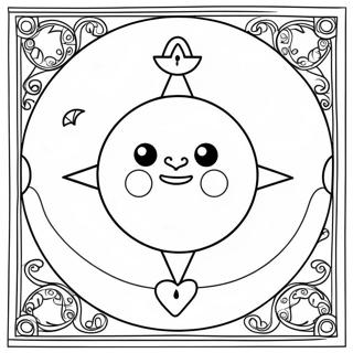 Pagina Para Colorear De Carta Del Tarot De La Luna 62597-51846