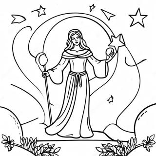 Pagina Para Colorear De Escena Mistica Del Tarot De La Luna 62598-51864