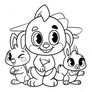 Pagina Para Colorear De Personajes Adorables De Looney Tunes Bebes 62618-51869