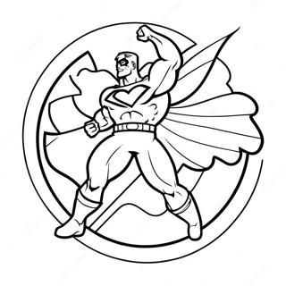 Pagina Para Colorear De Emblema Dinamico De Superheroe 62628-51873