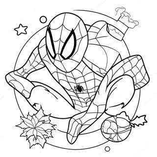 Pagina Para Colorear De Spiderman Navideno 62707-51934