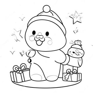 Navidad Sanrio Páginas Para Colorear