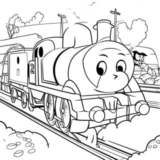 Pagina Para Colorear De Personajes Coloridos De Thomas Y Sus Amigos 62879-52078