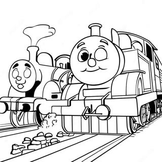 Pagina Para Colorear De Personajes Coloridos De Thomas Y Sus Amigos 62879-52080