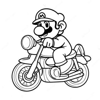 Pagina Para Colorear De Mario En Motocicleta Genial 62909-52089